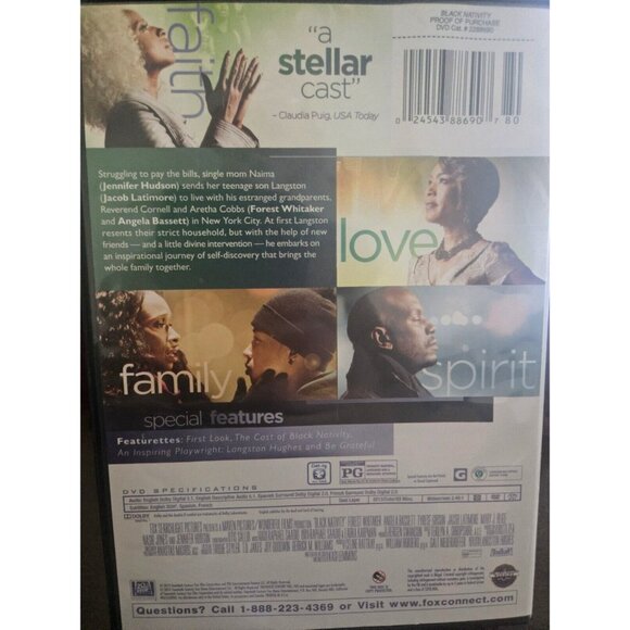Black Nativity DVD Movie - Forest Whitaker & Jennifer Hudson - Picture 2 of 2